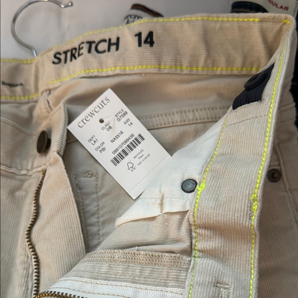 Crewcuts Boys Cream Stretch Jeans